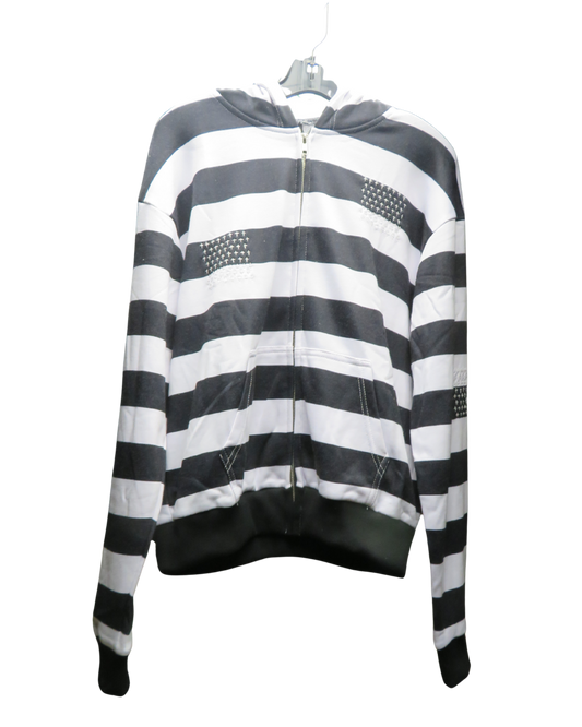 Sashiko Striped Hoodie